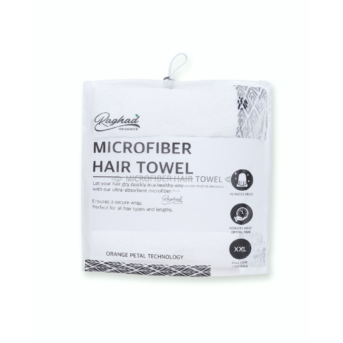 Raghad Organics Orange Petal Hair Towel (120*70 cm)